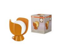 OSRAM Lampada da tavolo Decor Corolle E14, metallo e vetro, cavo tessile, lampadine sostituibili, stile retrò, arancione