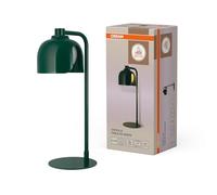 OSRAM Lampada da tavolo DECOR Corolle, Metallo verde e vetro, Versione G9, Cavo in tessuto, Design retrò