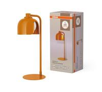 OSRAM Lampada da tavolo DECOR Corolle, Metallo arancione e vetro, Versione G9, Cavo in tessuto, Stile retrò