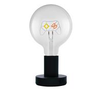 OSRAM Lampada da tavolo LED 1906 con controller, neon, 1,2 W, E27, nero, bianco freddo, cavo tessile