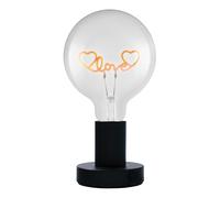 OSRAM Lampada da tavolo LED 1906 Letter Love lettering, neon, 1,2W, E27, nero, bianco extra caldo, cavo tessile