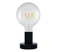 OSRAM Lampada da tavolo LED 1906 Letter Music lettering, neon, 1,2W, E27, nero, bianco freddo, cavo tessile