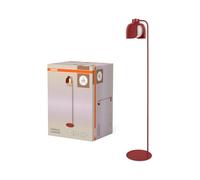 OSRAM Lampada da terra DECOR Corolle, vetro in metallo rosso, versione E27, cavo in tessuto, stile retrò, diametro 270mm