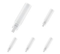 OSRAM Lampada DULUX D 18 LED per base G24D-2, 7 watt, 640 lumen, bianco caldo (3000K), ruotabile, sostituzione della tradizionale lampada Dulux da 18W (Confezione da 5)