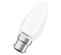 OSRAM Lampada LED a forma di candela a forma di stella, filamento B40, 2700 K bianco caldo, 3,4 W, B22d, satinata, 470 lm, 15.000 ore, per lampadari, apparecchi decorativi
