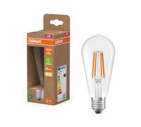 OSRAM Lampada LED dalla classica forma a globo, con filamento LED decorativo, classe di efficienza energetica A, E27, 7,2 W, 1521 lm, 2700 K, bianco caldo. Senza riscaldamento, luce immediata al 100%.