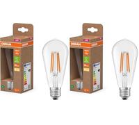 OSRAM Lampada LED dalla classica forma a globo, con filamento LED decorativo i efficienza energetica A, E27, 7,2 W, 1521 lm, 2700 K, bianco caldo. Senza riscaldamento, luce immediata al 100%.