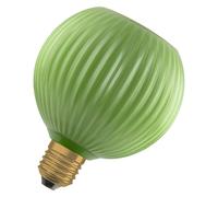 OSRAM Lampada LED DECOR FLAT in vetro colorato, globo Ø125mm, verde, E27, 3,5W, 300lm, 2700K, bianco caldo, IP20, effetto colore