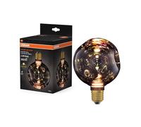 OSRAM Small Decor LED Flat Lamp 3.5W 827 E27 Non-Dim in Electro Glass Black 3.5 W, Nero