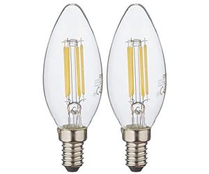 OSRAM Lampada LED E14, Bianca Fredda, 4000 K, 4 W, Equivalenti a 40 W, Opaco, LED Retrofit CLASSIC B, Chiaro, 2 Unità
