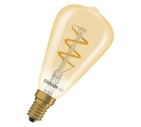 OSRAM Lampada LED Edison Vintage 1906 Spiral ST48, 2,8W, E14, oro, filo a spirale, aspetto vintage, adatta per luci aperte, vetrine, lampade da tavolo, soggiorni