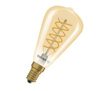 OSRAM Lampada LED Edison Vintage 1906 Spiral ST48, 4,8W, E14, oro, filo a spirale, lampada da lettura, illuminazione da parete, interni retrò, soggiorno, lampada di design