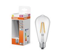 OSRAM Lampada LED Filament Star Edison 5,9W 840, bianco freddo 4000K, E27, trasparente, 806 lm, angolo di fascio 360°, IP20