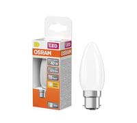 OSRAM Lampada LED forma di candela a forma di stella, filamento B40, 2700 K bianco caldo, 3,4 W, B22d, satinata, 470 lm, 15.000 ore, per lampadari, apparecchi decorativi