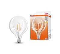 OSRAM Lampada LED Globe125 a stella a LED per presa E27, forma del globo, FIL, 470 lumen, bianco caldo, 2700k, sostituzione per lampadine da 40w convenzionali, non dimmerabili, pacchetto da 4