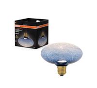 OSRAM Lampada LED in vetro DECOR FLAT Crackle, piatta Ø150mm, blu, E27, 3,5W, 300lm, 2700K, bianco caldo, IP20, look vintage