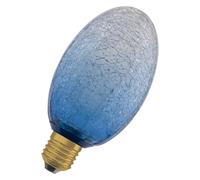 OSRAM Lampada LED in vetro DECOR FLAT Crackle, lunga Ø90mm, blu, E27, 3,5W, 300