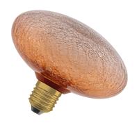 OSRAM Decor LED Flat Lamp 3.5W 827 E27 Non-Dim in Cracked Glass Orange 3.5 W, Arancione, Flattened Sphere