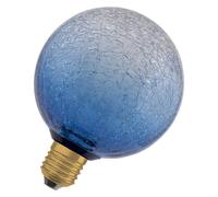 OSRAM Lampada LED in vetro DECOR FLAT Crackle, rotonda Ø125mm, blu, E27, 3,5W,