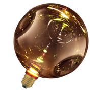 OSRAM Lampada LED in vetro DECOR FLAT Electro Retro, grande Ø200mm, rosa, E27,