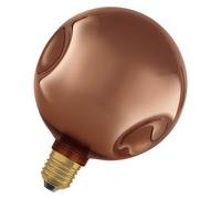 OSRAM Lampada LED in vetro DECOR FLAT Electro Retro, media Ø150mm, rosa, E27, 3,5W, 300lm, 2700K, bianco caldo, elettrosfera