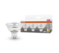 OSRAM Lampada LED LED SPOT MR16 GL 50 con riflettore, a bassa tensione, GU5.3, confezione tripla, 6.5W, 630lm, 2700K, luce bianca calda, consumo energetico molto basso, lunga durata, luce immediata