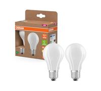 OSRAM Lampadina LED a incandescenza E27 7,2W opaca 2.700K 1521lm 2 pezzi Osram