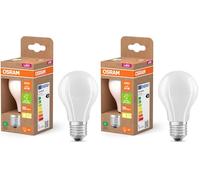 OSRAM Lampada LED LED Superstar Classic A 40 dalla classica forma a lampadina in vetro smerigliato, 2,2 W, 470 lm, attacco E27, 2700 K per luce bianca calda, EEK A, diametro 60 mm. (Confezione da 2)