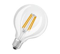 Osram Lampada LED LED Superstar Classic Globe G 95 dalla classica forma sferica, corpo in vetro trasparente, 3,8 W, 806 lm, attacco E27, luce bianca fredda con 4000 K, EEK A, diametro 95 mm.