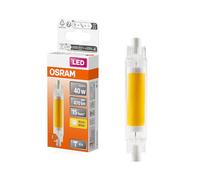 OSRAM Lampada LED multicolore sottile LED Slim Line con attacco retrofit R7s, 4,5 W / 470 lm, luce bianca calda e trasparente con 2700 K, non dimmerabile, IP20, vetro senza piombo, diametro 16 mm.