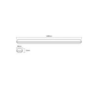 OSRAM Lampada impermeabile Submarine, grigio, 1,5 M, 48 W, 4000 K, IP65, alloggiamento in policarbonato, installazione senza utensili, antipolvere e antigetto, 4000 lm