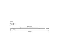 OSRAM Lampada stagna Submarine Slim 1.2M, 18W, 4000K, IP65, 1600lm, bianco, alloggiamento in policarbonato, lunghezza 1245 mm, per scantinati e officine