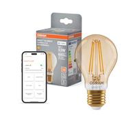 OSRAM Lampada LED SMART+ A53 6W E27 filamento dorato | SMART+ MATTER Filament Dimmable Classic, LED Lamps, Oro, 15000 h, confezione da 1