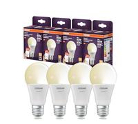 OSRAM Lampada LED SMART A60, forma lampadina E27, 9W ZigBee 3.0, dimmerabile 2700K bianco caldo, controllo tramite app, Alexa, Google Assistant,4-Pack