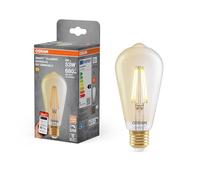 OSRAM Lampada LED SMART+, E53, 6W, 2400K, E27, Edison, Filamento, Oro, dimmerabile, controllabile tramite app o assistente vocale, compatibile con Matter