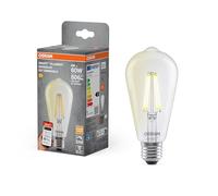 OSRAM Lampada LED SMART+ Edison, forma a lampadina E27, ottica a filamento, bianco caldo 2700 K, dimmerabile, controllo tramite app, compatibile con Alexa e Google