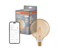 OSRAM Lampada LED SMART+ G53 6W E27 Filamento Globo Oro | SMART+ MATTER Filament Dimmable Classic, LED Lamps, Oro, 15000 h, confezione da 1