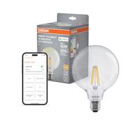 OSRAM Lampada LED SMART+ G60 6W E27 Globo trasparente bianco caldo | SMART+ MATTER Filament Dimmable Classic, LED Lamps, Chiaro, 15000 h, confezione da 1