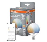 OSRAM Lampada LED SMART+ Globe 95 E27 Tunable White, dimmerabile, compatibile con Matter, WiFi, controllabile tramite app e voce, 14 W, 2700-6500 K