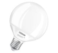 OSRAM Lampada LED SMART+ Matter G95 a forma di globo 14W E27 RGBW, dimmerabile, controllabile tramite app e comando vocale, compatibile con Alexa, Google, Apple, WiFi