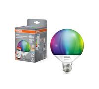 OSRAM Lampada LED SMART+ Matter G95 a forma di globo 14W E27 RGBW, dimmerabile, controllabile tramite app e comando vocale, compatibile con Alexa, Google, Apple, WiFi
