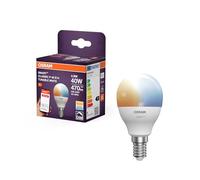 OSRAM Lampada LED SMART P40 mini a forma di sfera E14, 4,9 W ZigBee 3.0, bianco sintonizzabile 2700-6500 K, dimmerabile, controllo tramite app, Alexa,4-Pack