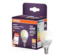 OSRAM Lampada LED SMART P40 mini a forma di sfera E14, 4,9 W ZigBee 3.0, dimmerabile 2700 K bianco caldo, controllo tramite app, Alexa, Smart Home