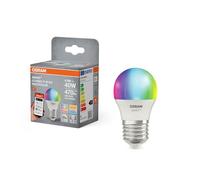 OSRAM Lampada LED SMART+ P40 RGBW E27, mini forma sferica, Wi-Fi, controllabile tramite app, compatibile con Matter, Alexa, Google Assistant
