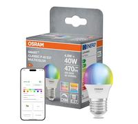 OSRAM Lampada LED SMART+ P40 RGBW E27, mini forma sferica, Wi-Fi, controllabile tramite app, compatibile con Matter, Alexa, Google Assistant