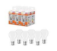 OSRAM Lampada LED Star bulb A60 a filamento, 6500 K luce bianca fredda, 5,9 W, B22d, satinata, 806 lm, 15.000 ore, per luoghi di lavoro, illuminazione per uffici,6-Pack