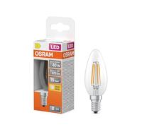 OSRAM Lampada LED Star Candle Shape B40 a filamento, 2700 K bianco caldo, 3,4 W, E14, trasparente, 470 lm, 15.000 ore, per lampadari, apparecchi decorativi