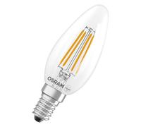OSRAM Lampada LED Star Candle Shape B40 a filamento, 2700 K bianco caldo, 3,4 W, E14, trasparente, 470 lm, 15.000 ore, per lampadari, apparecchi decorativi