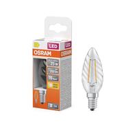OSRAM Lampada LED Star Candle Spiral BW25 Filament, 2700 K bianco caldo, 1,8 W, E14, trasparente, 250 lm, 15.000 ore, per lampadari, look vintage