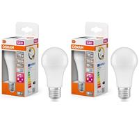 OSRAM Lampada LED Star Classic A 75, 10W, 62mA, risparmio energetico, spegnimento automatico, luce immediata al 100%, nessun tempo di riscaldamento, accensione automatica al buio (Confezione da 2)